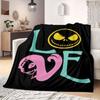 Jack Sally Cartoon Print for Bedrooms Sofas Beds Chairs Picnics Travel Flannel Blanket Home Decor Great Gift Various Sizes New