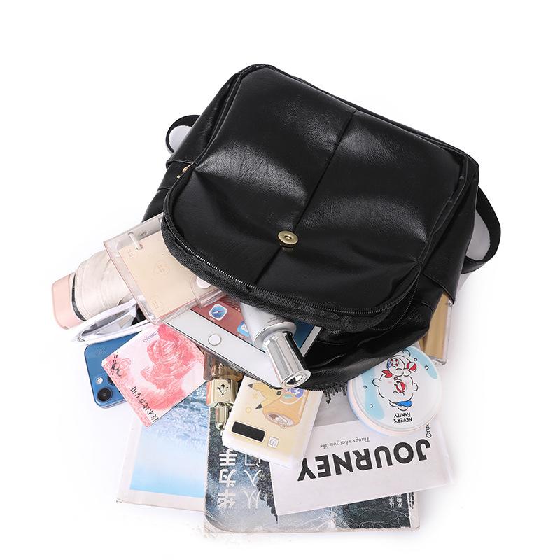 Schoolbag Genuine Backpack 1011 Backpack New Fashion Going Out Soft Leather Large Capacity Mom Ladies Commuter Travel Bag