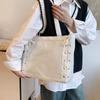 Lace-up Simple Itabag Cross Ribbon Shoulder Bag Pouch Bag Transparent Pocket  Fans Supplies