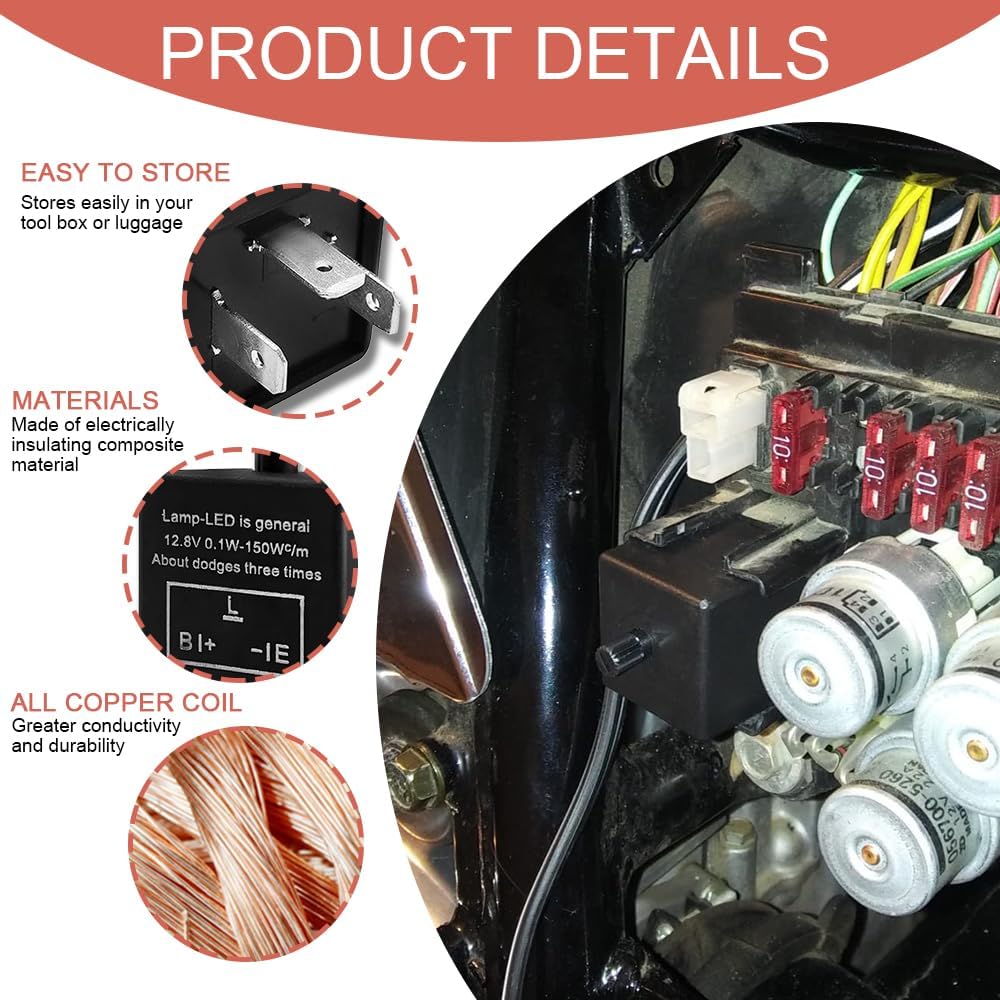 CF-13 LED Flasher Relay, Led Relay, CF13 EP34 3 P Adjustable Turn Signal Relays, Car Accessories Electronic Flashers for Fixing Car Turn Signal Hyper