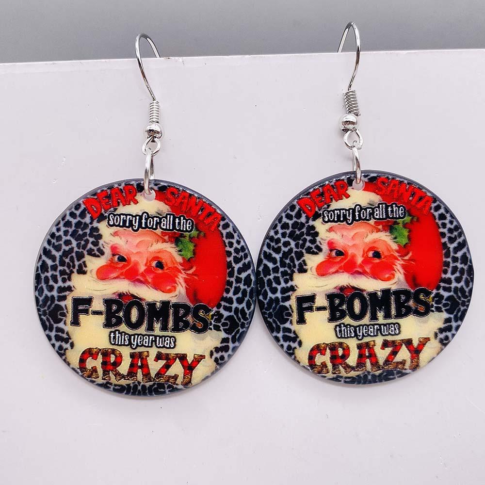 Santa Chihuahua & Kitten Christmas Earrings - European & American Holiday Ornaments