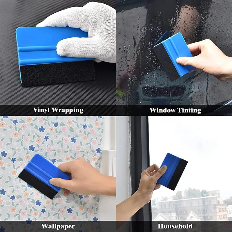 Durable Vinyl Wrap Tool Set DIY Car Window Tint Squeegee Scraper for PPF Paint Protection Film Carbon Fiber Decal Install