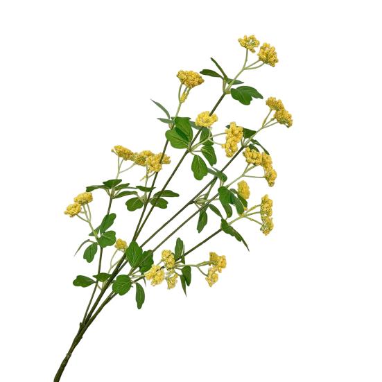 Artificial Flower Branch with Stem Leaves for Realistic Fake Flower And Green Floral жёлтый