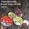 Camping Dinner Plate Stainless Steel Serving Plate Rustproof Heat-Resistant Reusable Dishwasher Safe Feeding