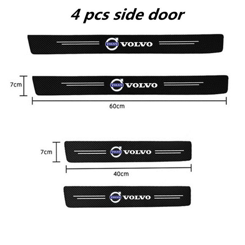 Carbon Fibre Car Door Sill Rear Bumper Protector Sticker Rear Tailgate Protector For Volvo S60 S90 XC40 XC60 V90 S40 Accessories