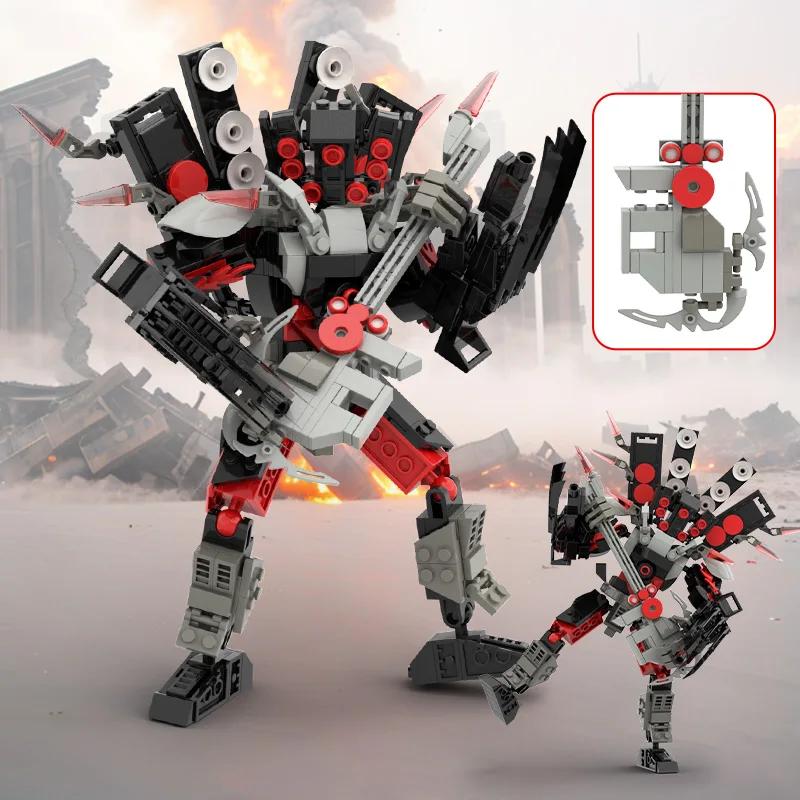 New Skibidi Toilet Building Block Titan Clock Man 2.0 TVman Speakerman Drill Man Bricks Model Toys for Kid Birthday Xmas Gift