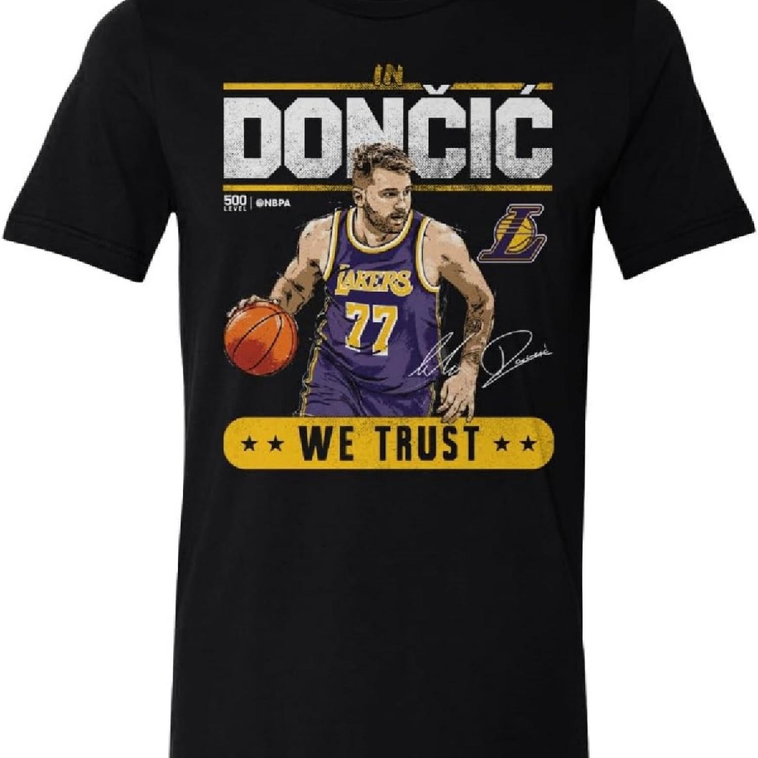

Футболка 500 LEVEL Luka Doncic Los Angeles Lakers - Лука Дончич Лос-Анджелес Лейкерс Довіра XXXXL чорний