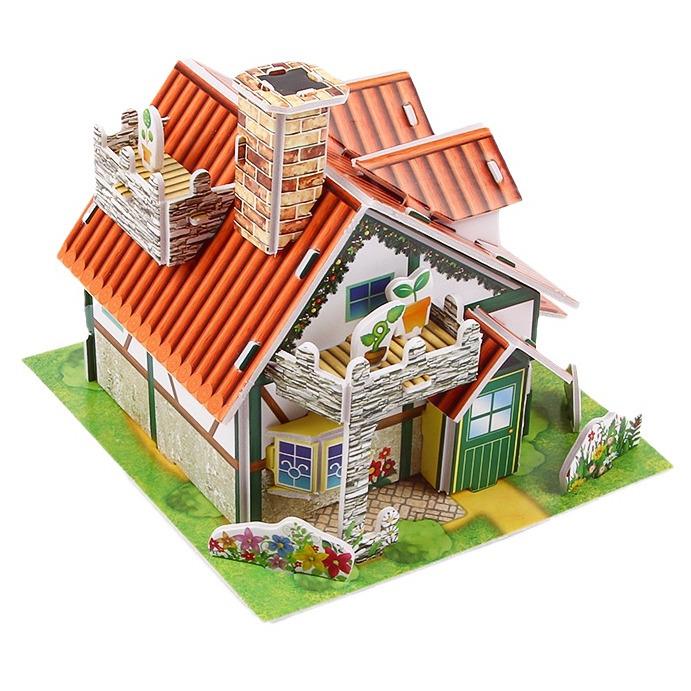 3D Stereo DIY Paper Puzzle - Handmade Small House Toy for Children Aged 3-6.