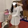 Sports Suit for Female Summer Students Korean Style Loose Fashion Short-sleeved Shorts Casual Running Two-piece Set