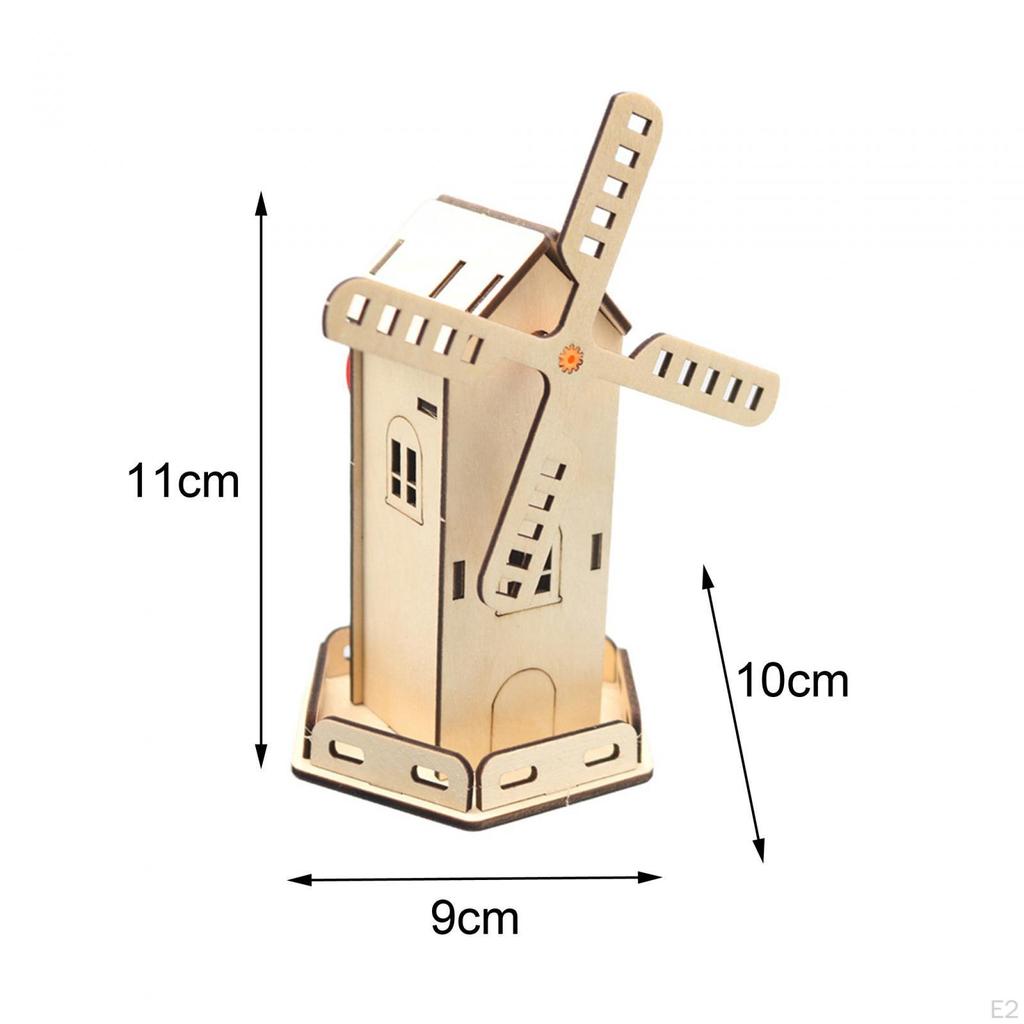 Solar Energy Windmill House Science Experiment Kits DIY Assembly 3D Puzzles Models for