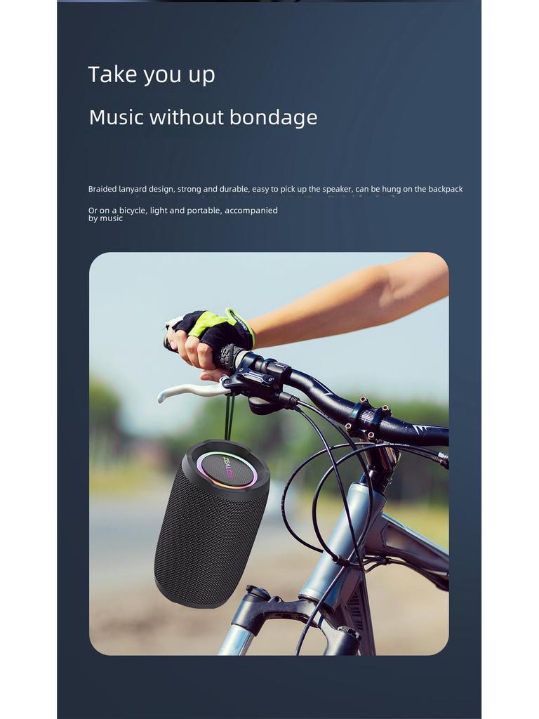 Fanatic S49 Portable Waterproof Mini Bluetooth Speaker with Subwoofer and Lights