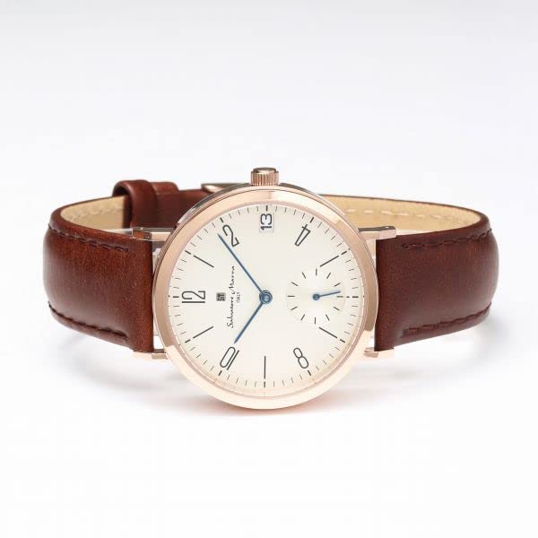 Originální hodinky Salvatore Marra Salvatore Marra Daily Life s vodotěsným koženým řemínkem a datumovkou PGWH SM21110-PGWH [Položka]