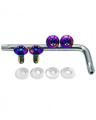 Kuroobaa Car Titanium License Plate Bolt M6 Anti-Theft Screw License