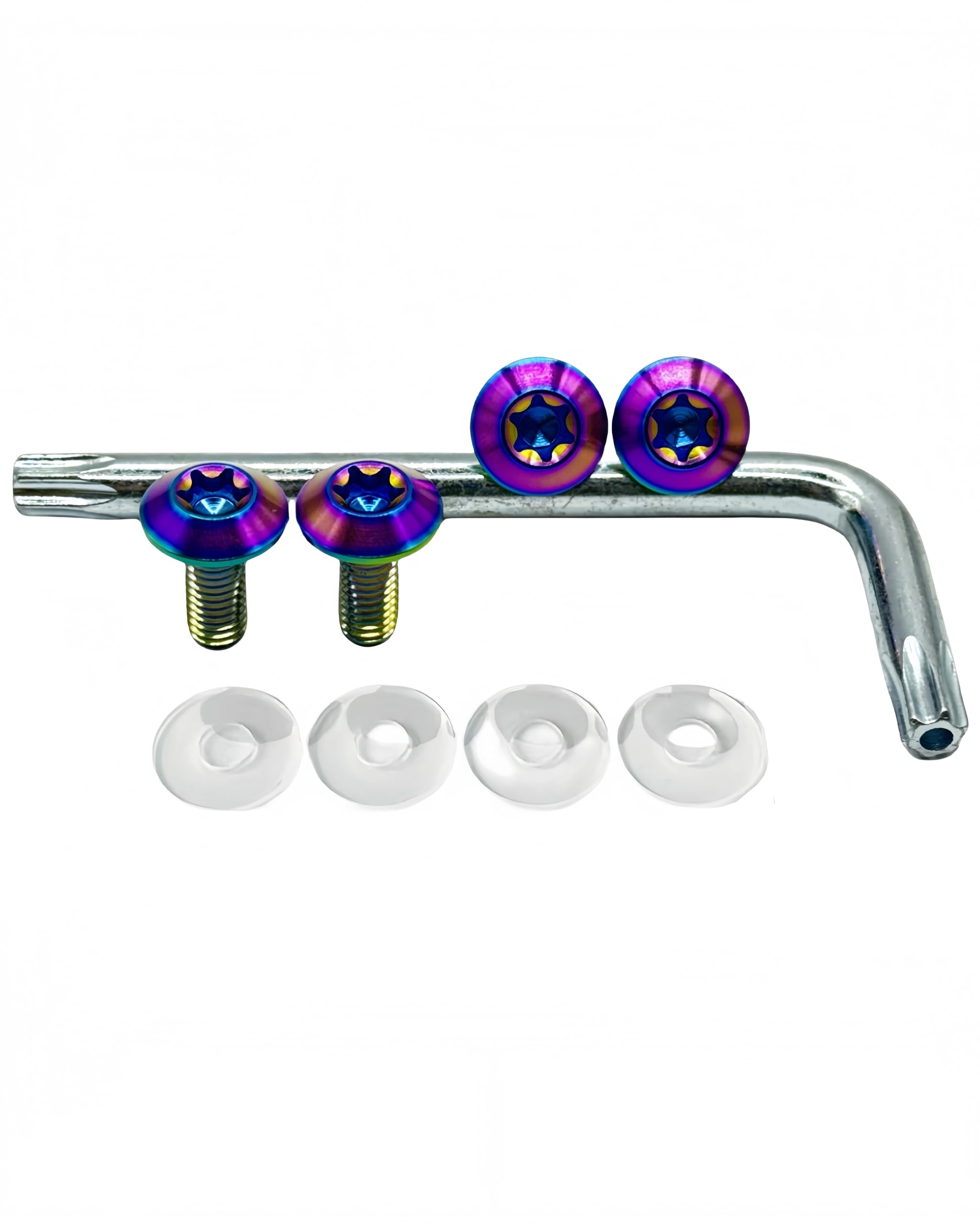 Kuroobaa Car Titanium License Plate Bolt M6 Anti-Theft Screw License