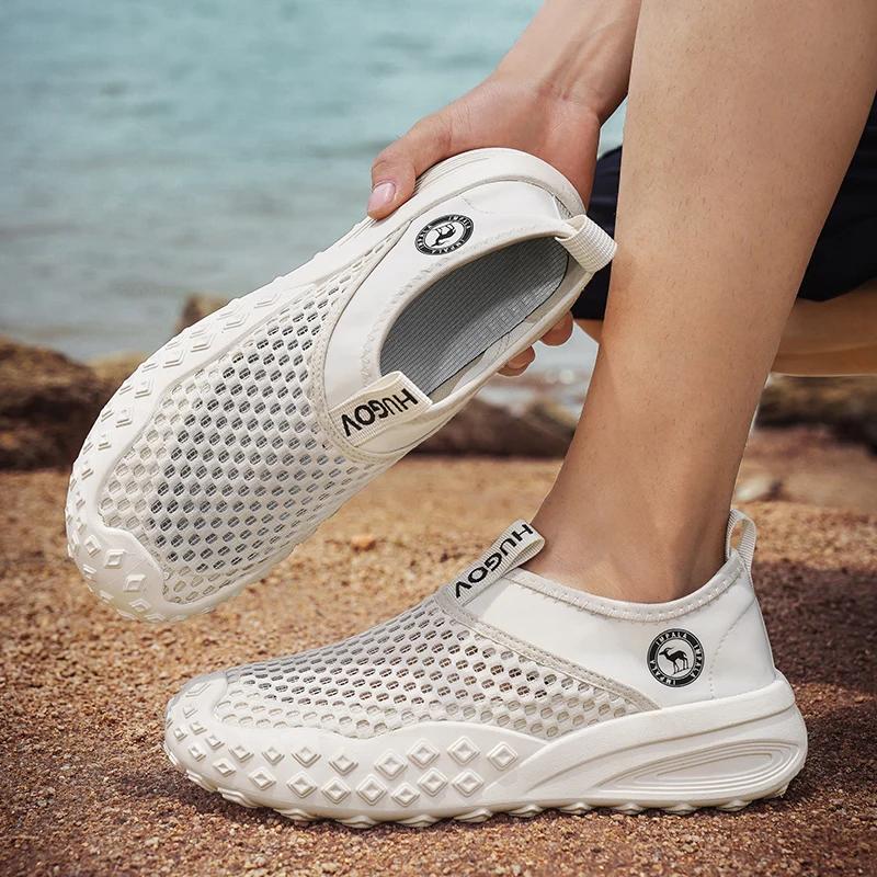 Fashion Men Casual Shoes Fashion Summer Shoes Mesh outdoor Breathable Slip-on Flats Men Sneakers Comfortable Water Loafers Zapatillas