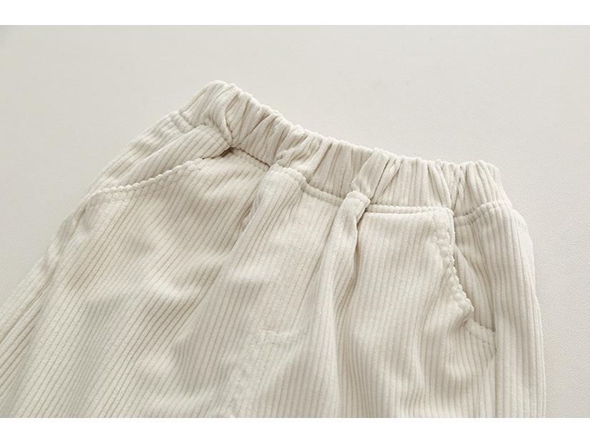 Boys' Autumn Corduroy Pants & Shirt Set - Solid Color, Long Sleeve, Casual Two-Piece