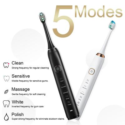 Intelligente elektrische Sonic-Zahnbürste, Ultraschall, IPX7, wiederaufladbare Zahnbürste, 5 Modi, Smart Time Whitener, Zahnbürste, Sarmocare S100