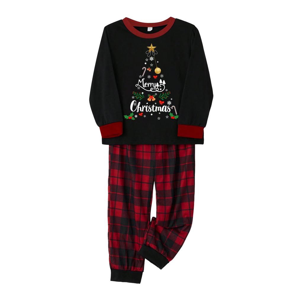 Christmas Print Cute Family Set Pajamas, Home Clothes, Family Set Long Sleeve Top Pants Set