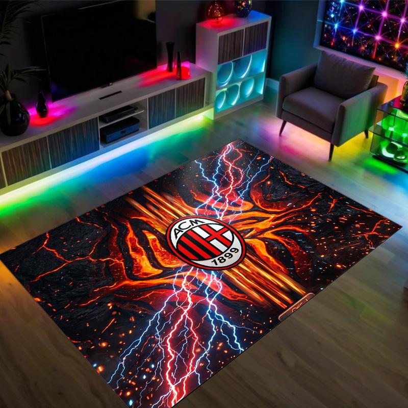 AC Milan Design Crystal Velvet Carpet Cozy Non?Slip Printed Rug For Bedroom Living Room Entrance