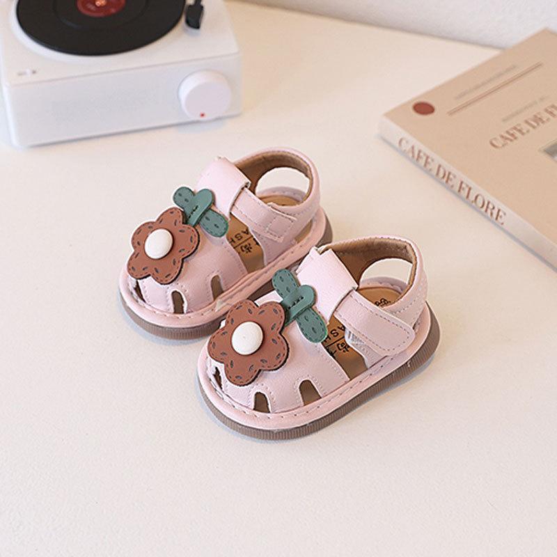 Baby Girl Sandals Bag Head Summer Baby Soft-soled Toddler Shoes 0-2 Years Old Child Princess Call Shoes