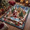 VIKAMA3D Santa Claus Rug Soft and Slip-resistant Living Room Sofa Mat Bedroom Game Room Rug Merry Christmas Home Decoration