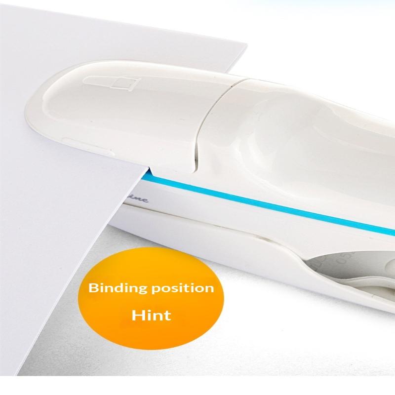 Heftgerät ohne Klammern für den Schreibtisch, zum Fixieren von bis zu 8 Blättern, für Zuhause, Schule, Büro, Schreibtisch-Heftgerät, Ticket-Papier und Dokumentenbindung