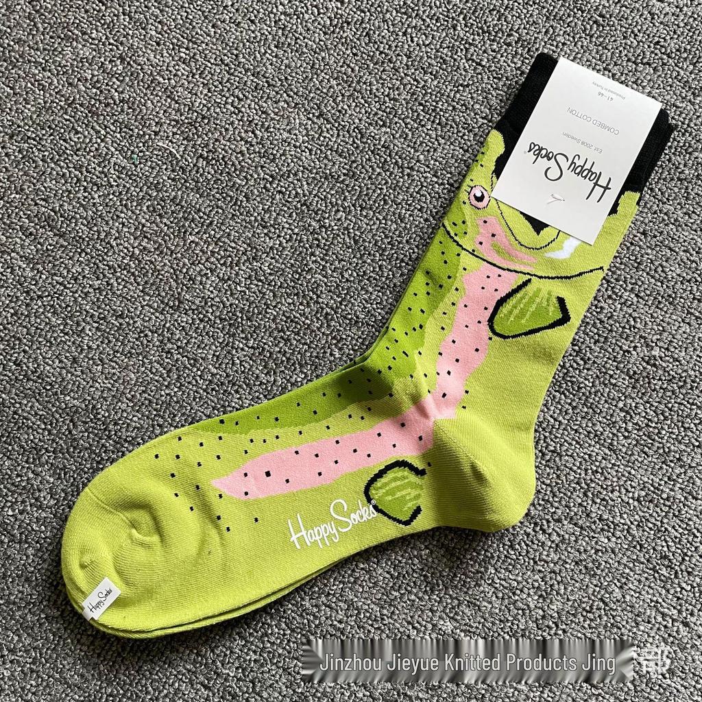 Hippy Happy Ανδρικές Ευέλικτες Μοντέρνες Μόδες Κάλτσες Μήκους Μέσης Γάμπας από Βαμβάκι