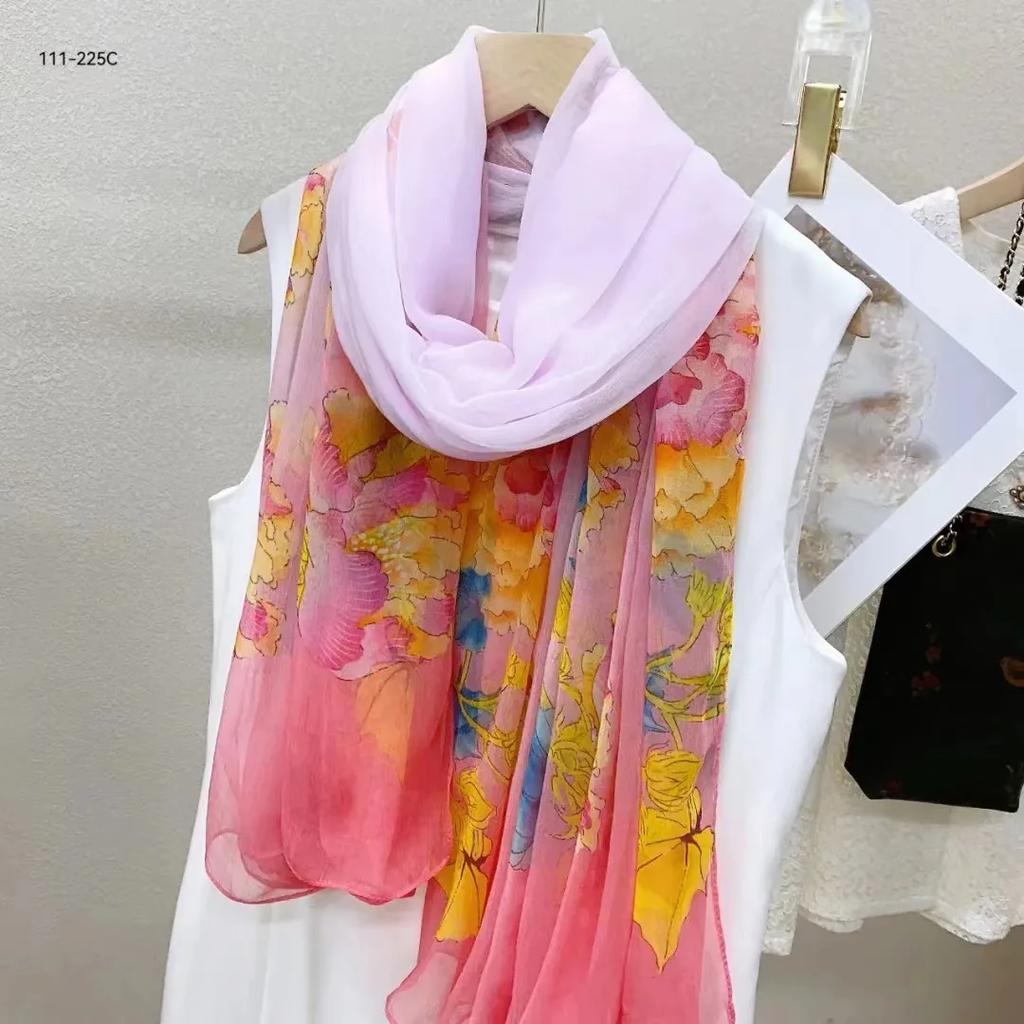 New Floral Bandanas Silk Scarf Women Headband Accessories Handkerchief Neckerchief Fashion Neck Scarfs Satin Ladies Foulard 2024