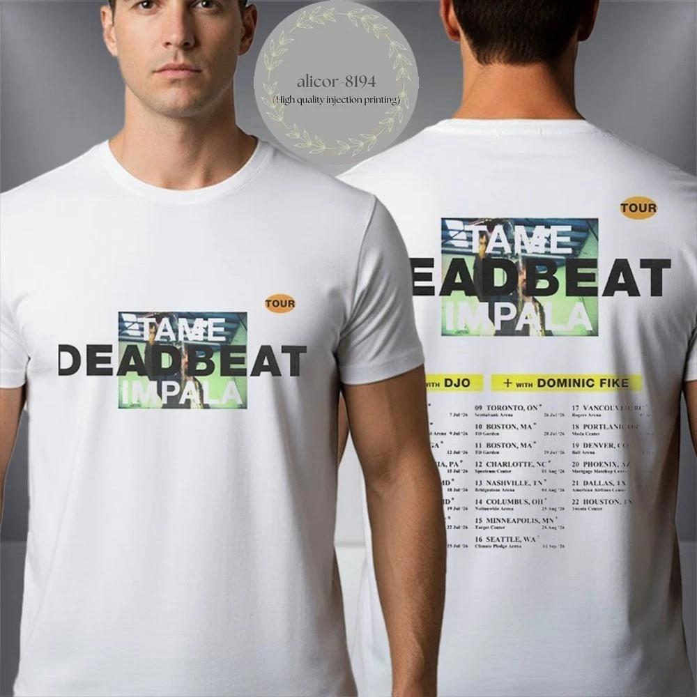 Tame Impala Deadbeat US Tour 2026 Schedule Tour Dates Unisex T Shirt PP3079 L