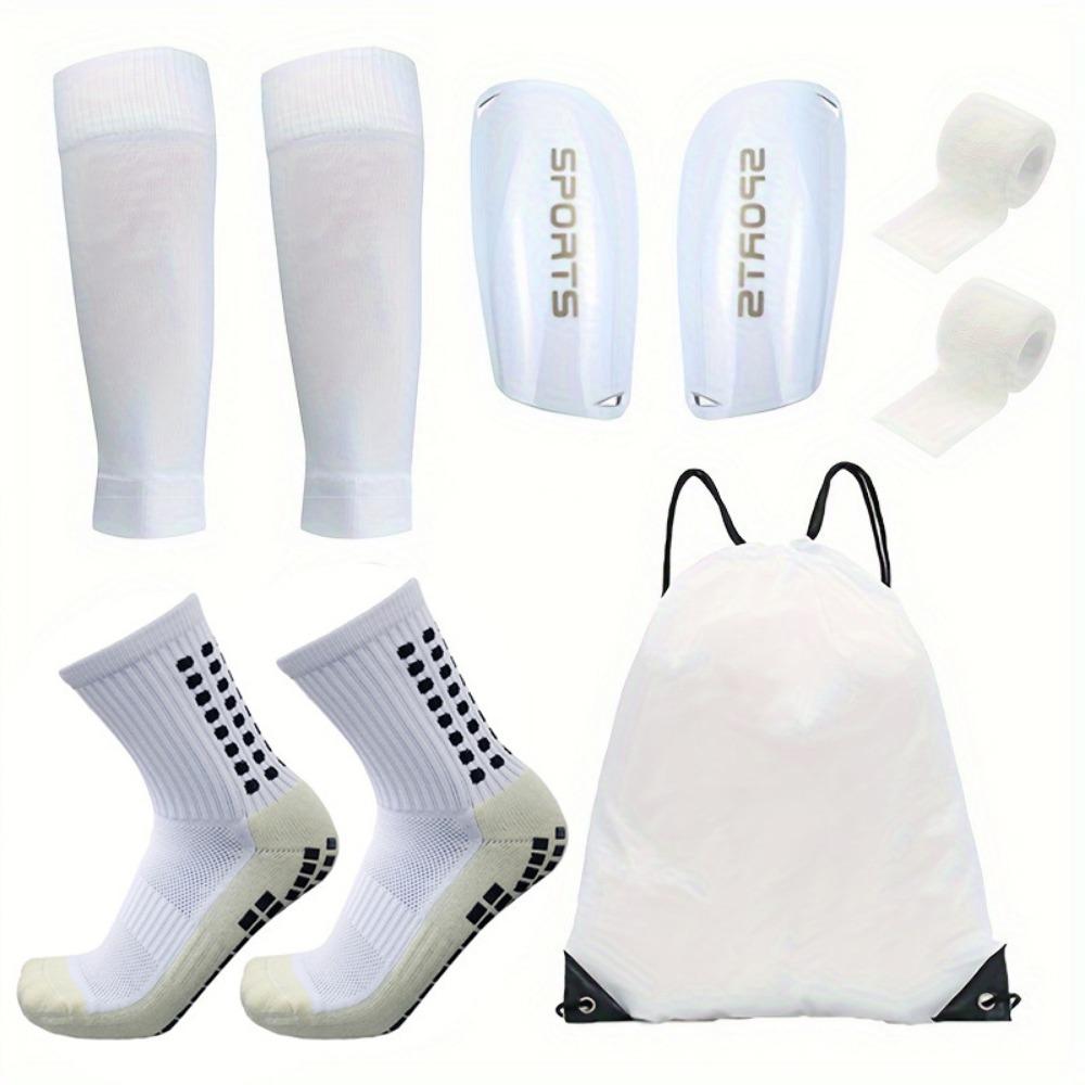 5pcs/set Lightweight Soccer Shin Guards Durable Ankle Socks Football Shin Pads  Protective Equipment