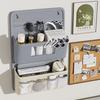 Versatile Wall-Mounted Storage Organizer Multi-Compartment Fabric Bathroom Hanging Bag with Viewing Window Hooks accessories