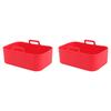 Silicone Air Cooker Pot for Ninja DZ201 Foodi 8QT Dual Fryer With Brush and Clip Cooking