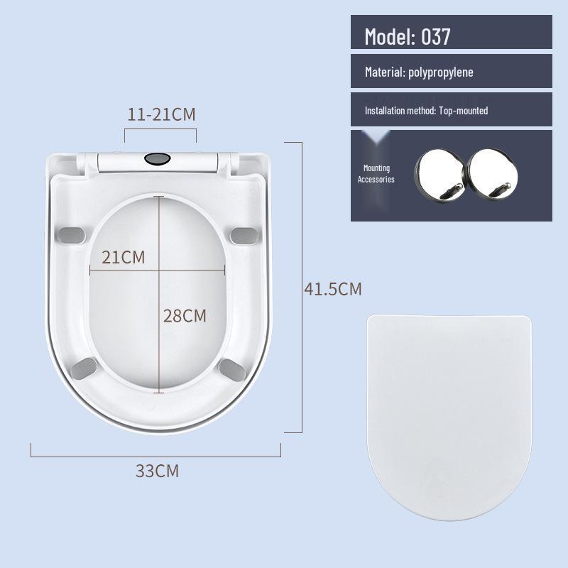 

U-образная V-образная быстросъемная крышка для унитаза с замедленным закрыванием, утолщенная