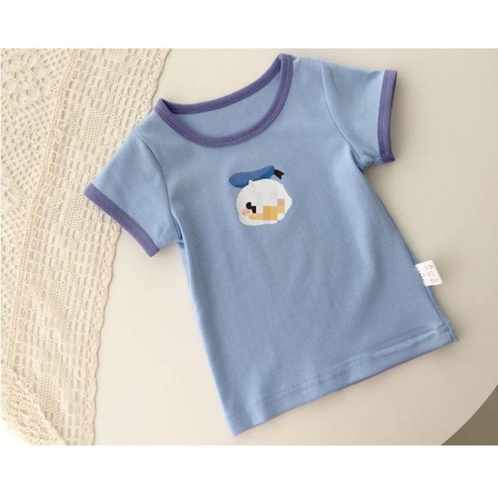 Kids Summer Cute Cartoon Short Sleeve T Shirt Lightweight Stylish Top for Boys and Girls