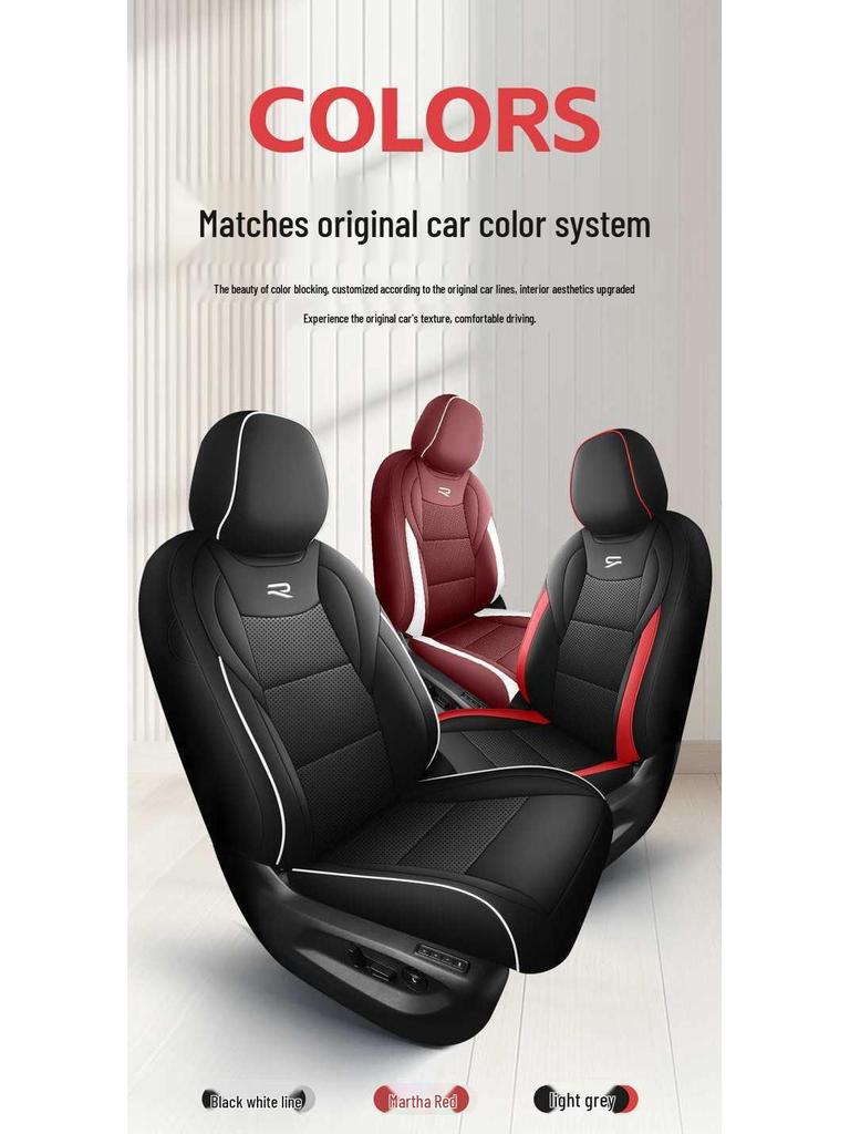 Universal Perforated Leather Car Seat Cushions for Haval H6L, All-Season, Full Surround, Fits 26 Models
