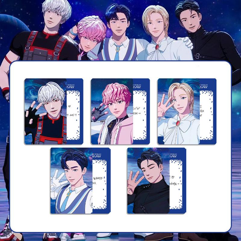 

5Pcs/set Plave Third Anniversary Special Photo Card Postcard Featuring Yejun Noah Bamby Eunho Hamin Fans Cosplay Suovenir Gift 5.4x8.6cm