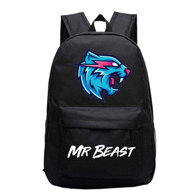 Mr Beast Lightning Cat Backpack High Capacity School Bag With Breathable Material