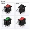 KCD1 Illuminated Rocker Switch Button Latching ON OFF 4 Pin 6 Pin 2 3 Position 16A 250VAC 20A 125VAC Snap In Panel Power Control Switches4