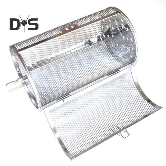 Paslanmaz Çelik Döner Izgara Sepeti Seti Açık Hava Izgara Sebze Balık Barbekü Seti Yükseltilmiş Çubuk Stili Tavuk Kanat Kafesi Otomatik 360 Dönen