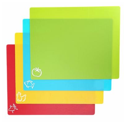 Thick Non-slip Plastic With Food Icons Cutting Mats Chopping Blocks Cutting Board Set Kitchen Tools