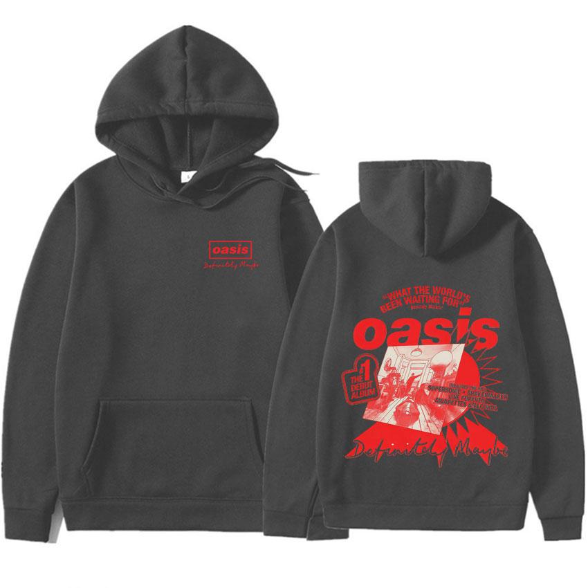 Oasis Punk Hoodie Loose Casual Pullover High Quality Y2k Clothes Pop Oversized Tracksuit Autumn Winter Sweatshirt Unisex