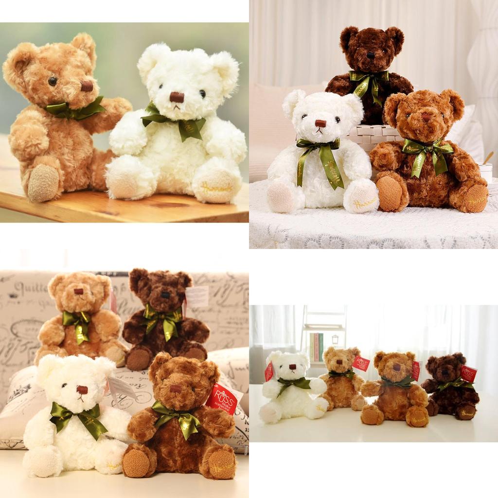 Adorable 7-inch Teddy Bear Plush Toy With Soft Coral Fleece Small Huggable Teddies