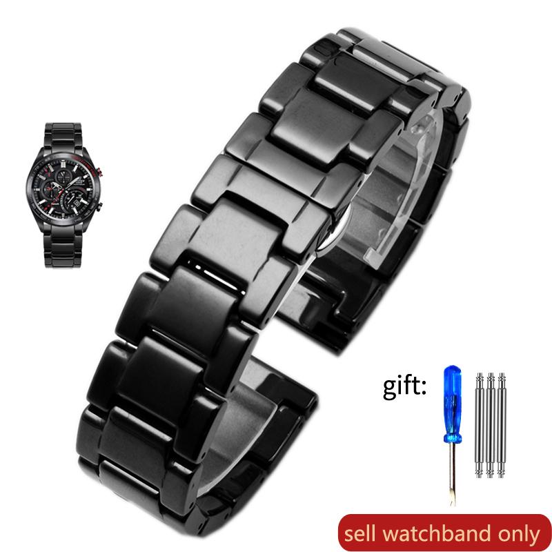 רצועת שעון קרמית איכותית עבור Rossini Guess Ebo Watch King רצועת שעון פלדה צמיד 16 18 מ"מ