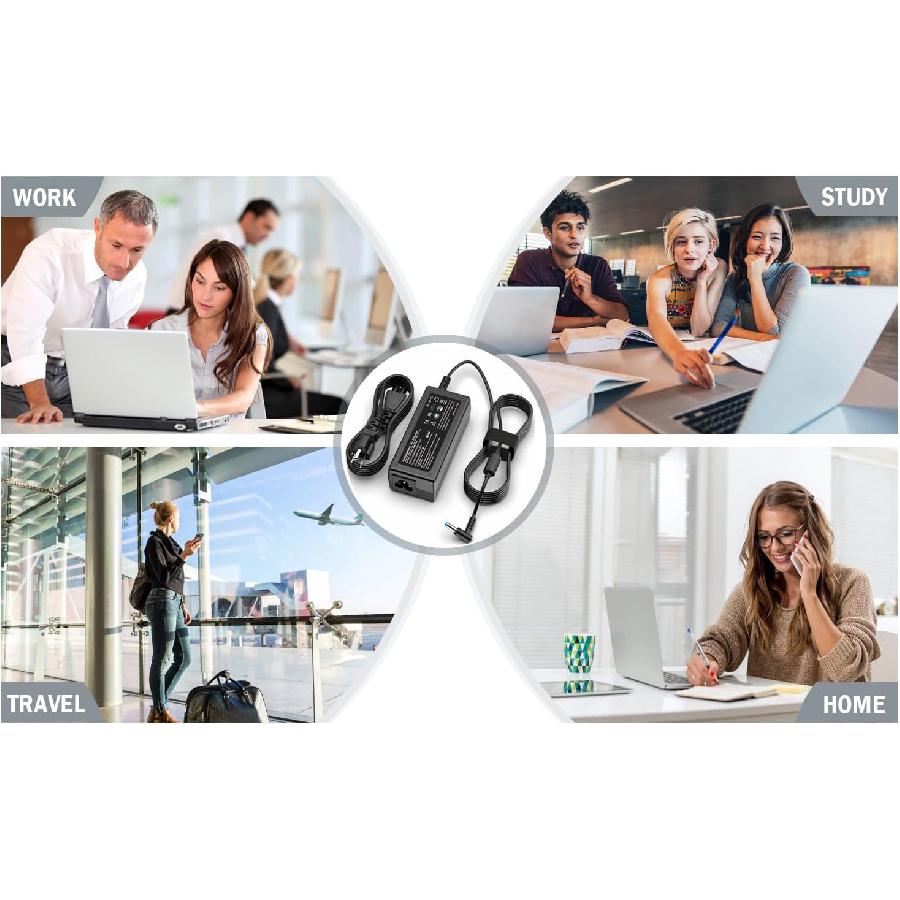 Replacement for HP Laptop Charger 65W 45W Computer Charger Smart Blue Tip Power Adapter