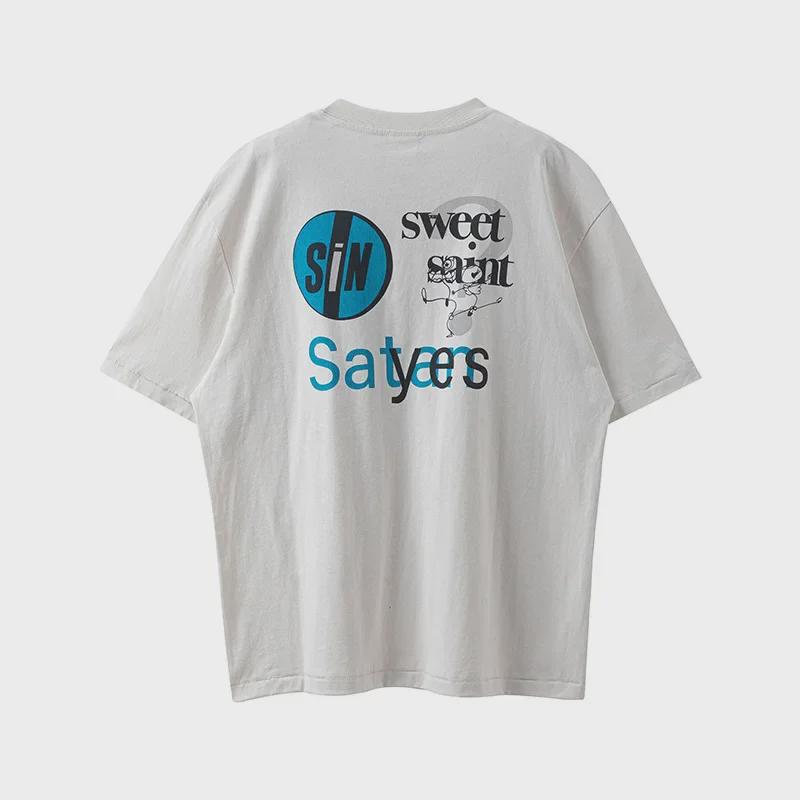 Saint Michael Double-Sided Logo Retro T-Shirt