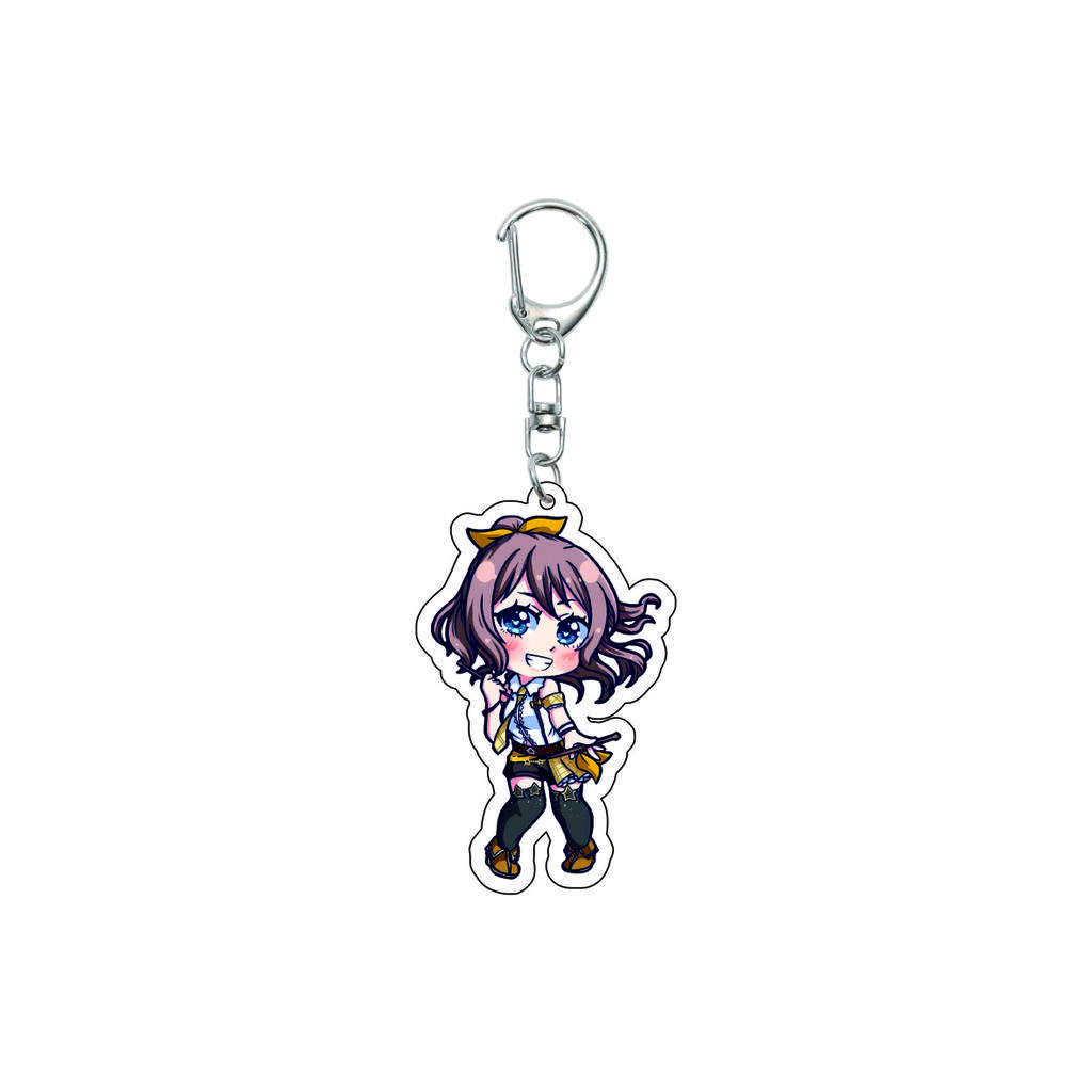 55MM Anime banG Dream Keychain Toyama Kasumi/Saya Yamabuki/Hanazono Tae Key Chain Acrylic Model Plate Christmas Gifts