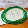 Retro Natural Vitreous Body Zhengyang Green Chalcedony Gradual Change Size Green Agate Sweater Chain Necklace Niche