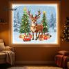 PVC Window Sticker 1/2 Sheets Christmas Reindeer Cling, Elk Tree Car Gift Box Glass Stickers Static Sticker, Waterproof Decal, Xmas Party Supplies