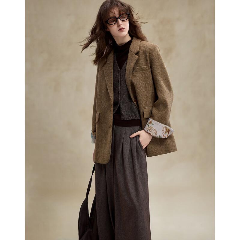 Demana Wollmischung Tweed-Blazer für Damen