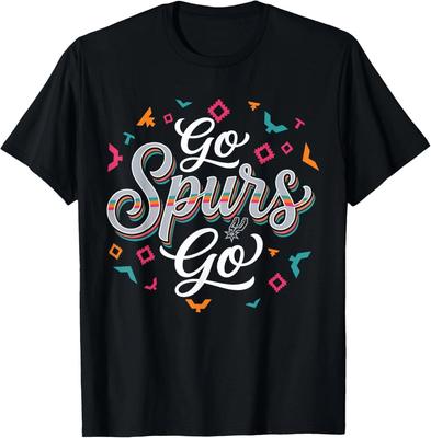Go Spurs Go Basketball Season Game Day Basketball Fan T- Shirt